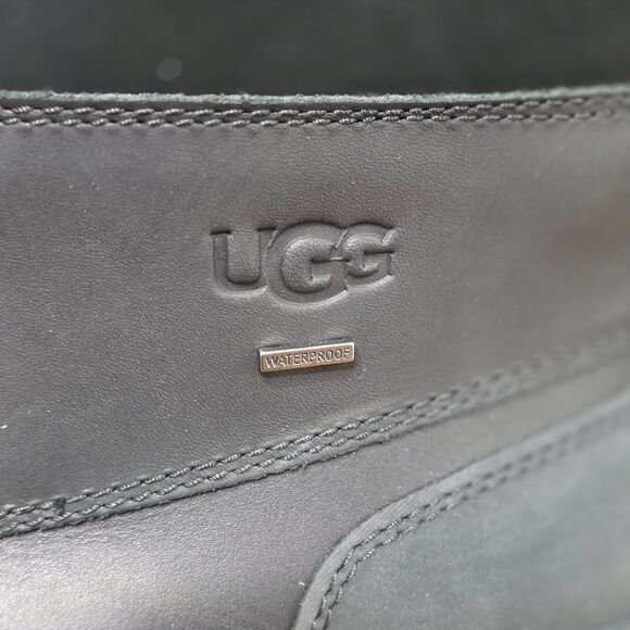 UGG Butte Waterproof Men's Black Boots Size 11 Convertible Leather Fur Lined New - Picture 11 of 12